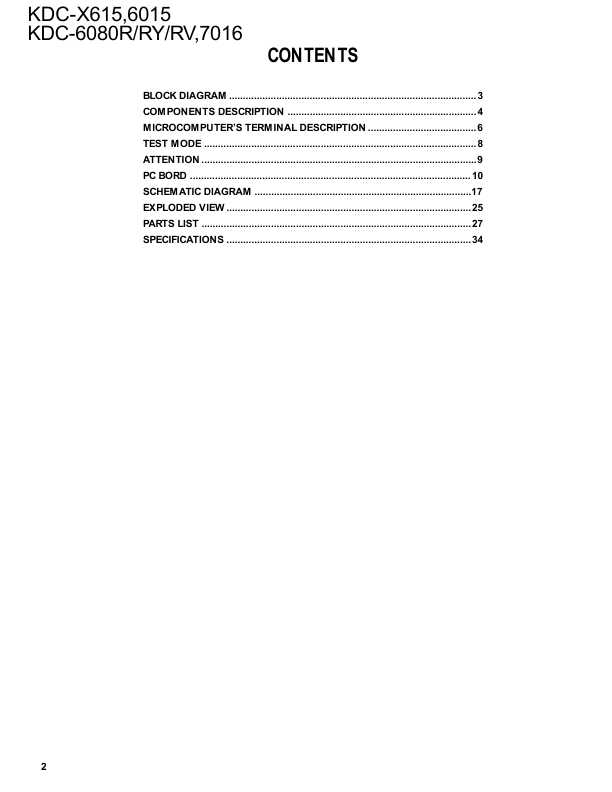 Сервисная инструкция Kenwood KDC-X615, KDC-6015, KDC-6080, KDC-7016