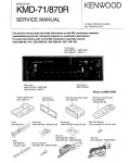 Сервисная инструкция Kenwood KMD-71, KMD-870R