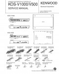 Сервисная инструкция Kenwood KOS-V1000, KOS-V500