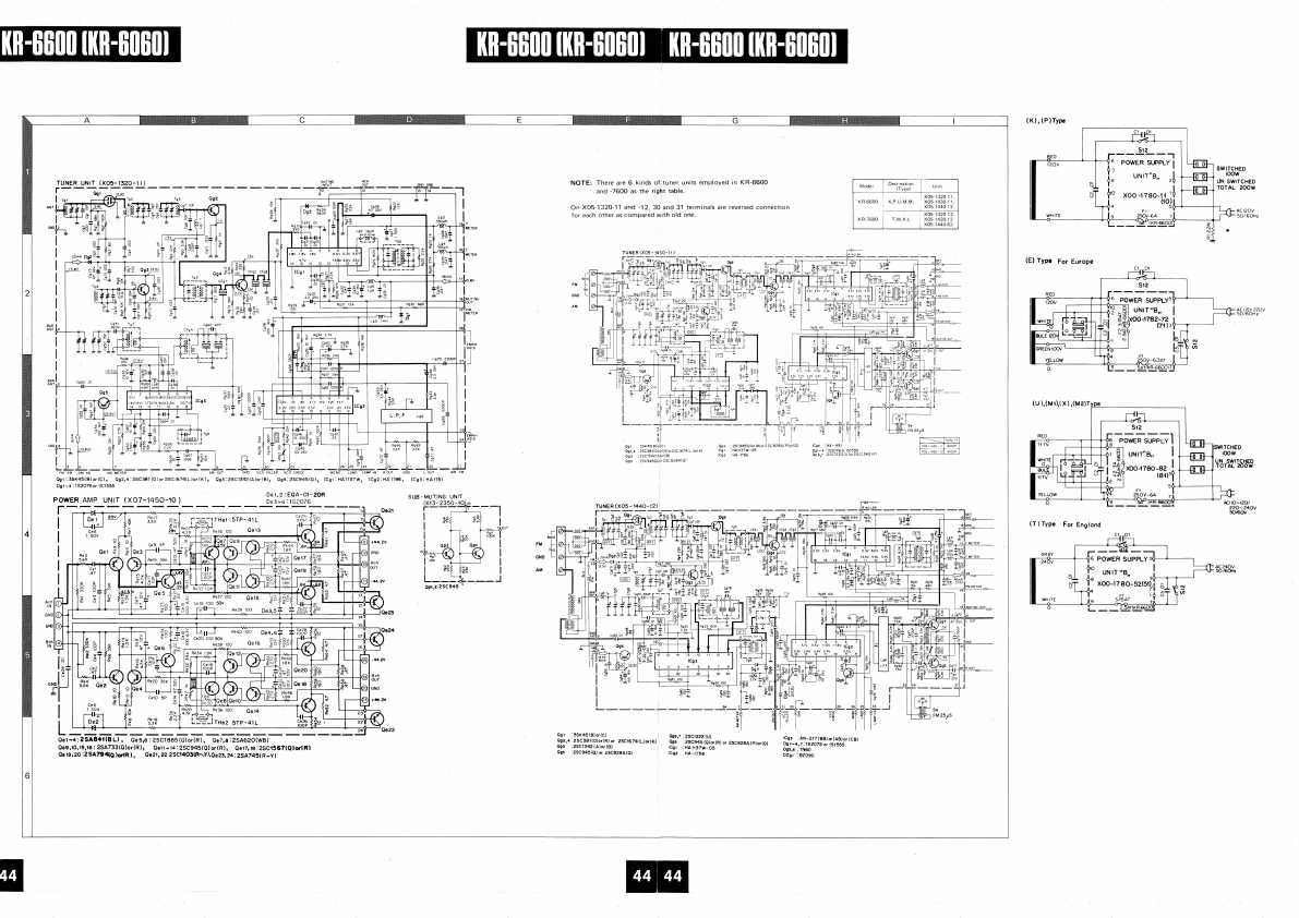 Сервисная инструкция Kenwood KR-6060, KR-6600 (sch)