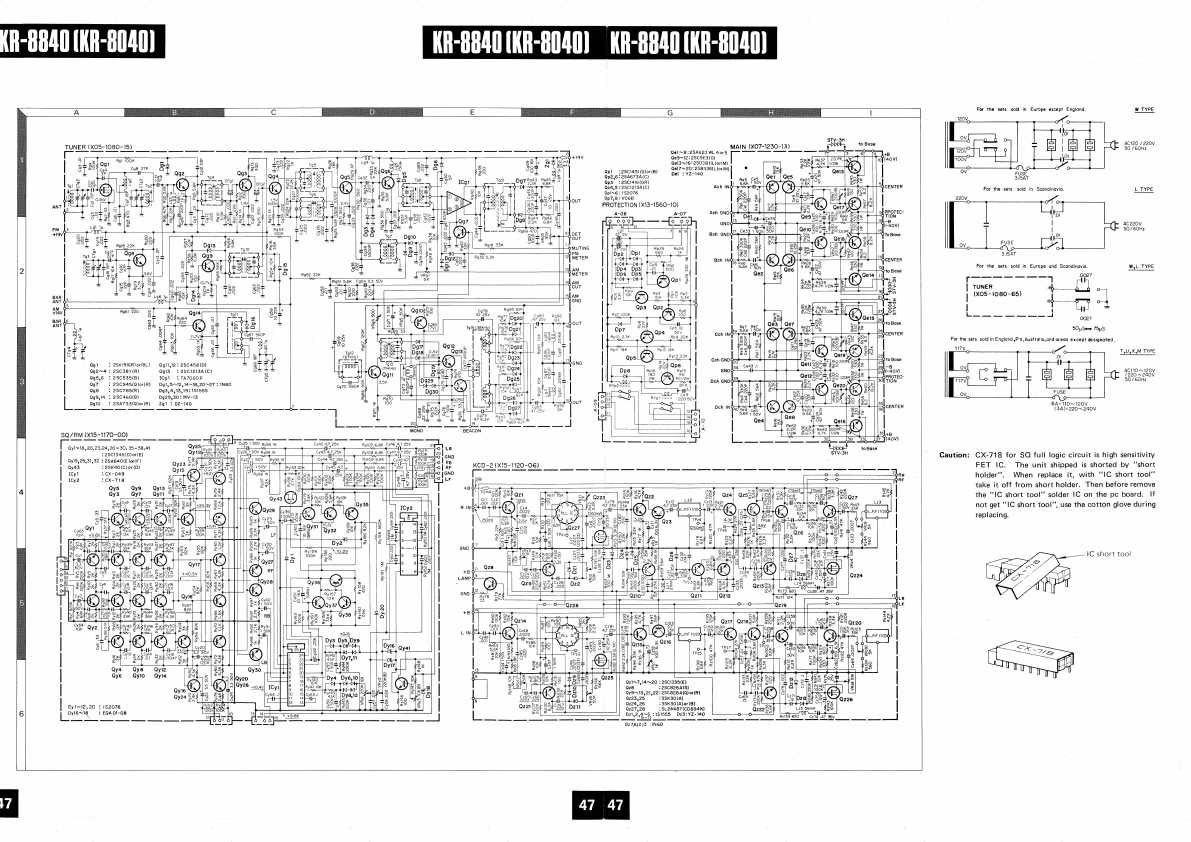 Сервисная инструкция Kenwood KR-8040, KR-8840 (sch)