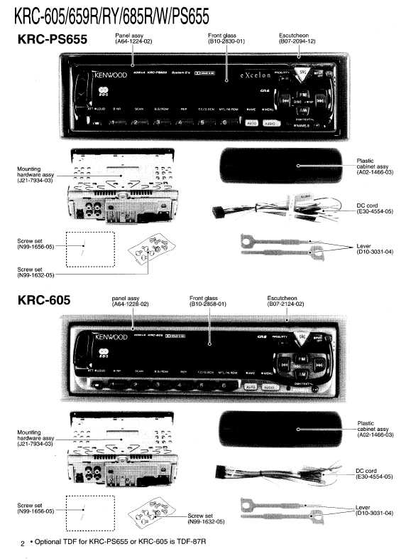 Сервисная инструкция Kenwood KRC-605, KRC-659R, KRC-685R