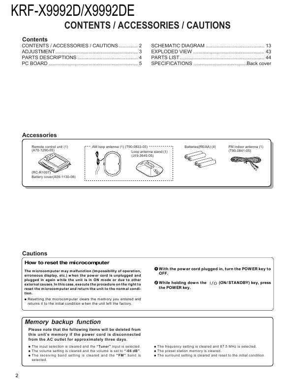 Сервисная инструкция Kenwood KRF-X9992D