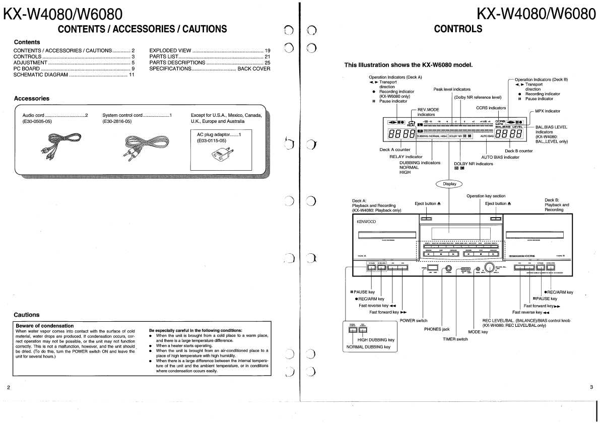 Сервисная инструкция Kenwood KX-W4080, KX-W6080