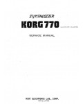 Сервисная инструкция Korg 770