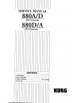Сервисная инструкция Korg 880AD, 880DA