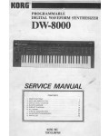 Сервисная инструкция Korg DW-8000