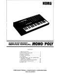 Сервисная инструкция Korg MONO-POLY