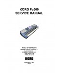 Сервисная инструкция Korg PA500