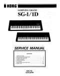 Сервисная инструкция Korg SG-1, SG-1D