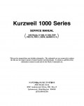 Сервисная инструкция Kurzweil K1000