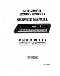 Сервисная инструкция Kurzweil K2000, K2000R