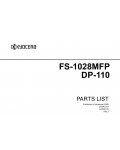 Сервисная инструкция Kyocera FS-1028MFP, DP110, Parts Catalog