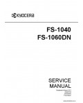 Сервисная инструкция KYOCERA FS-1040, 1060DN
