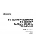 Сервисная инструкция Kyocera FS-6025MFP, 6030MFP, TASKALFA-255, 305, Parts catalog
