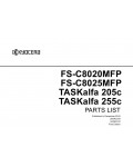 Сервисная инструкция Kyocera FS-C8020MFP, C8025MFP, TASKALFA-205C, 255C, Parts catalog