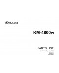 Сервисная инструкция Kyocera KM-4800W, Parts catalog