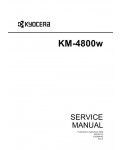 Сервисная инструкция Kyocera KM-4800W, Service manual