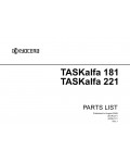 Сервисная инструкция Kyocera TASKALFA-181, 221, Parts catalog