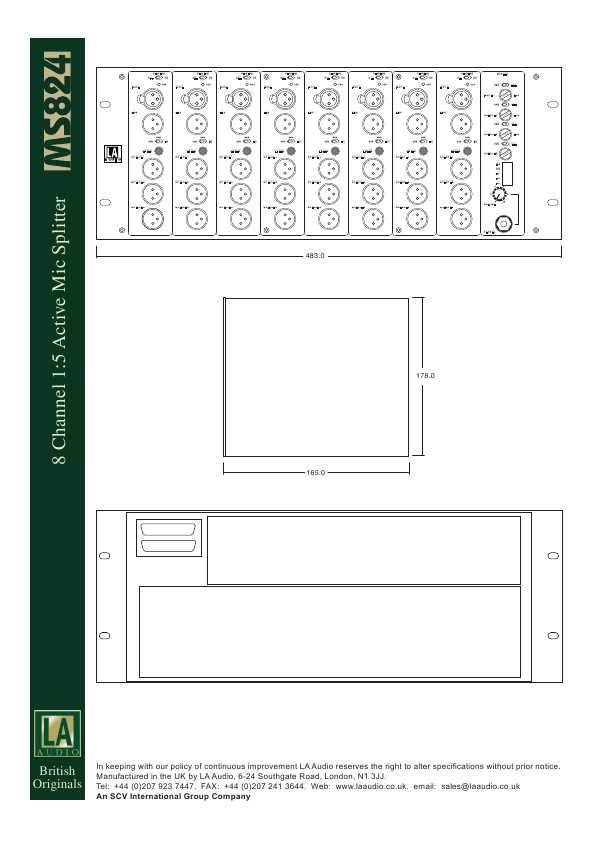 Сервисная инструкция LA Audio MS824