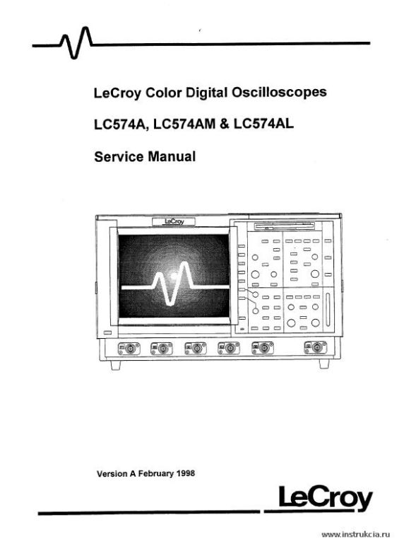 Сервисная инструкция LECROY LC574A
