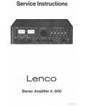 Сервисная инструкция Lenco A-600