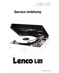 Сервисная инструкция Lenco L-85