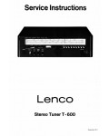Сервисная инструкция Lenco T-600