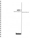 Сервисная инструкция Lexicon MPX-1