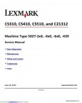 Сервисная инструкция LEXMARK CS310, CS410, CS510