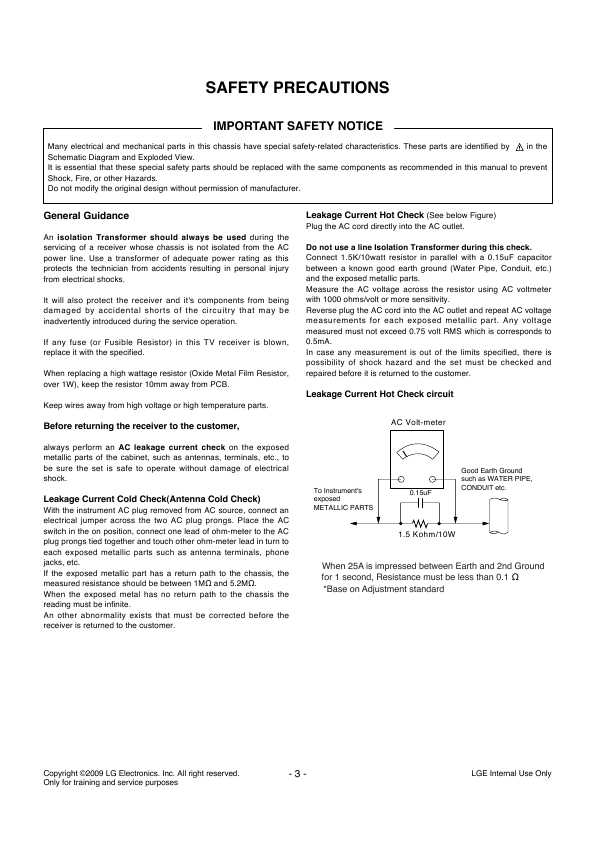 Сервисная инструкция LG 47LH3000, LD91A chassis