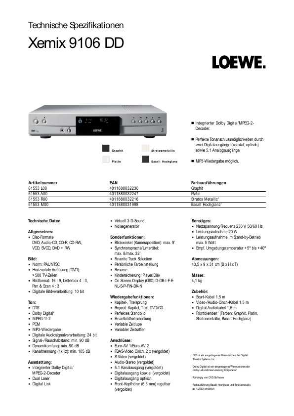 Сервисная инструкция Loewe XEMIX-9106DD