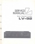 Сервисная инструкция Luxman LV-92