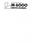 Сервисная инструкция Luxman M-6000