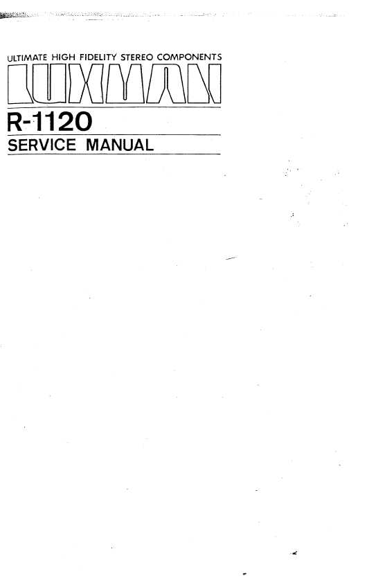 Сервисная инструкция Luxman R-1120