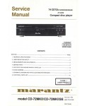 Сервисная инструкция Marantz 74CD72-MK2