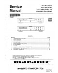 Сервисная инструкция Marantz CD-17, CD-17MKII