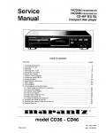 Сервисная инструкция Marantz CD-36, CD-46