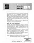 Сервисная инструкция Marantz CD-74
