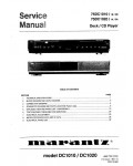 Сервисная инструкция Marantz DC-1010, DC-1020