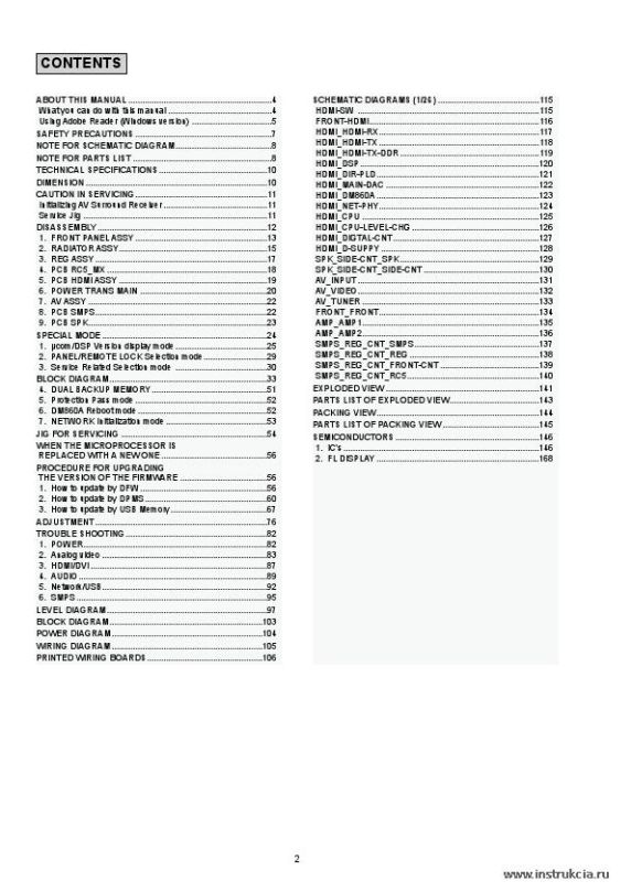 Сервисная инструкция MARANTZ NR-1604 V7