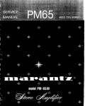 Сервисная инструкция Marantz PM-65AV