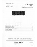 Сервисная инструкция Marantz PM-72