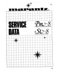 Сервисная инструкция Marantz PM-8, ST-8