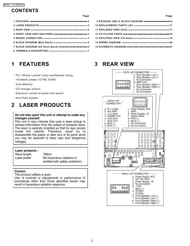 Сервисная инструкция PANASONIC CQ-JM8080A