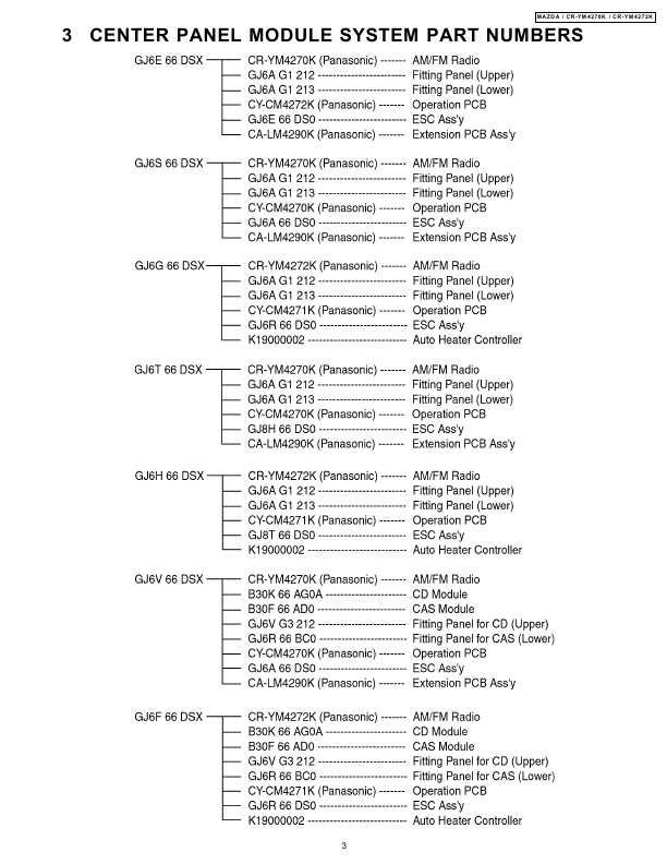 Сервисная инструкция Panasonic CR-YM4270K, CR-YM4272K