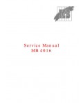 Сервисная инструкция MB 4016