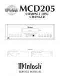 Сервисная инструкция McIntosh MCD205