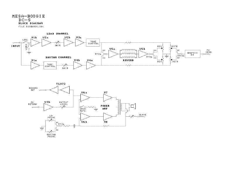 Схема Mesa Boogie DUAL CALIBER DC5