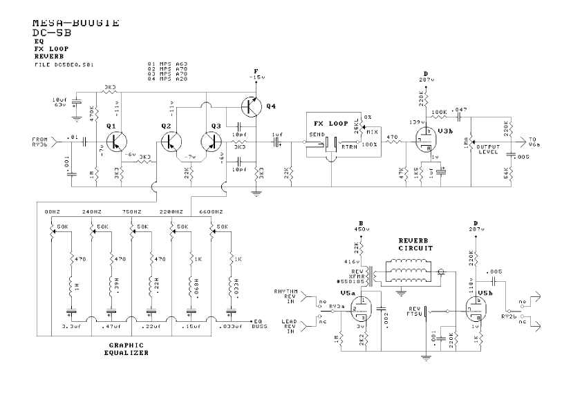 Схема Mesa Boogie DUAL CALIBER DC5B